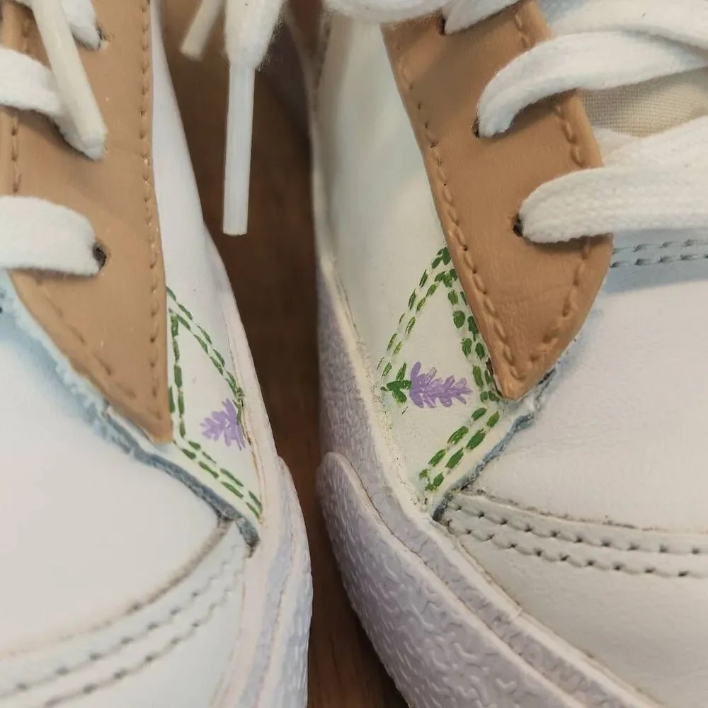 Nike Blazer '77 High-Top Sneaker Custom Painted - Women's Size 7 - Picture 3 of 13